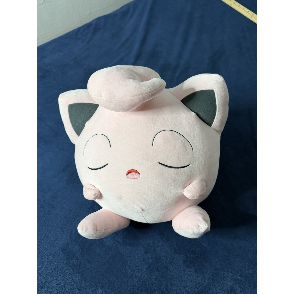 Official Pokemon Sleeping Jigglypuff 18 Inch Plush Gamefreak Jazwares Pink